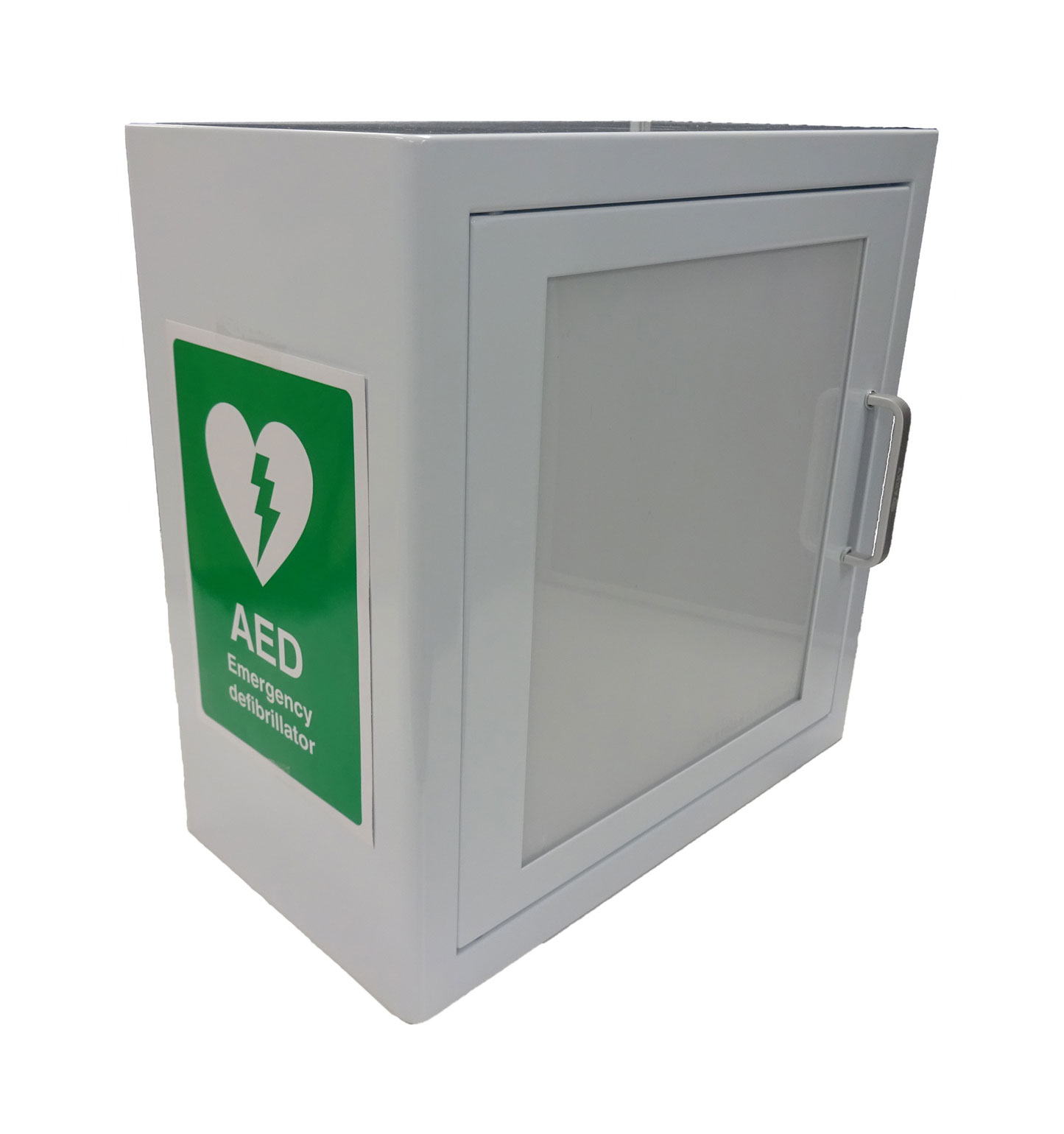 HeartSine Samaritan PAD 350P Defibrillator, Cabinet & Prep Kit